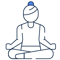 Icon mit entspannter Person