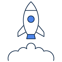 Icon aufsteigende Rakete